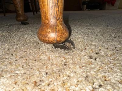 GORGEOUS ANTIQUE TABLE WITH 4 LEAVES AND 8 CANE SEAT CHAIRS