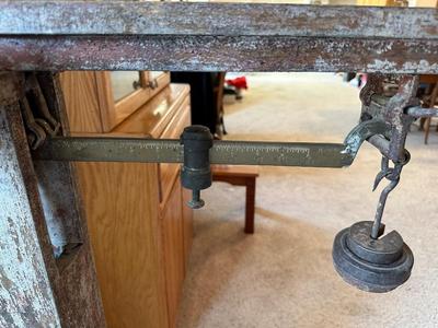 ANTIQUE FAIRBANKS CAST IRON PORTABLE PLATFORM SCALE
