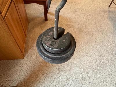 ANTIQUE FAIRBANKS CAST IRON PORTABLE PLATFORM SCALE