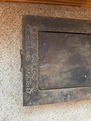 ANTIQUE FAIRBANKS CAST IRON PORTABLE PLATFORM SCALE