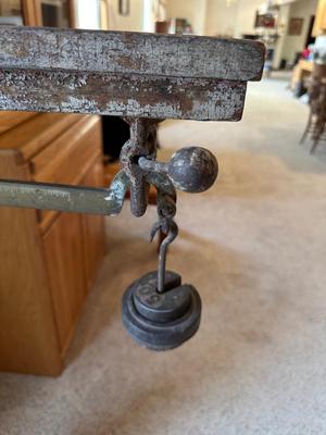 ANTIQUE FAIRBANKS CAST IRON PORTABLE PLATFORM SCALE