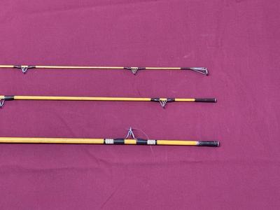 EAGLE CLAW AND WRIGHT AND MCGILL FISHING RODS AND A SHIMANO REEL