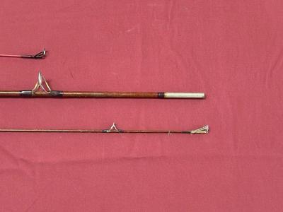 RED HOT ICE 24” ICE FISHING POLE AND PHILLIPSON FISHING ROD WITH REEL