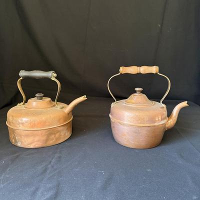 Two Copper Tea Pots (D-BM)
