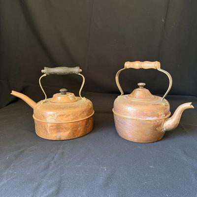 Two Copper Tea Pots (D-BM)