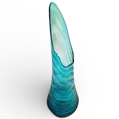 L. E. Smith-Style Nubby Swung Glass Vase (BD)