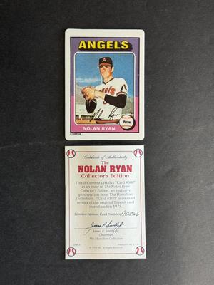 Hamilton Collection Nolan Ryan Ceramic Rookie Reprint