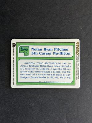 Hamilton Collection Nolan Ryan Ceramic Rookie Reprint