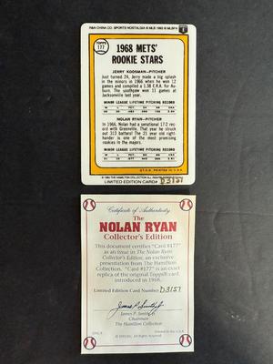 Hamilton Collection Nolan Ryan Ceramic Rookie Reprint