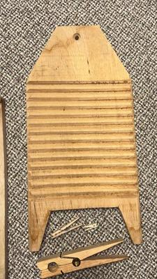 TWO WASHBOARDS ONE FROM NATIONAL WASHBOARD COMPANY NUMBER 703 AND THE OTHER ONE IS UNMARKED