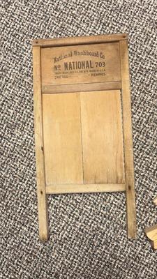 TWO WASHBOARDS ONE FROM NATIONAL WASHBOARD COMPANY NUMBER 703 AND THE OTHER ONE IS UNMARKED