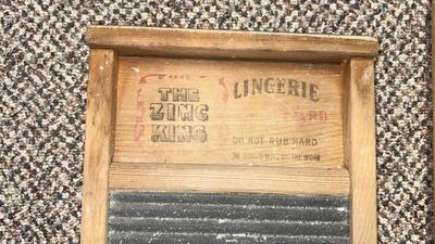 TWO WASHBOARDS ONE FROM NATIONAL WASHBOARD COMPANY NUMBER 703 AND THE OTHER ONE IS UNMARKED