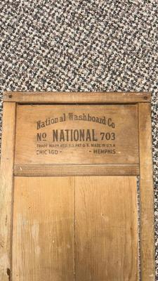 TWO WASHBOARDS ONE FROM NATIONAL WASHBOARD COMPANY NUMBER 703 AND THE OTHER ONE IS UNMARKED