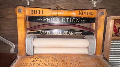 2031 10 x 1-3/4” CLOTHES WRINGER AND A DUBL HANDI WASHBOARD