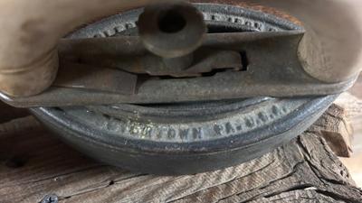 WASHBOARD. COLEBROOKDALE IRON, VTG NAPTHA SOAPS, CLOTHES PINS AND NEAT RIT DYE BOX