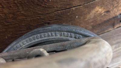 WASHBOARD. COLEBROOKDALE IRON, VTG NAPTHA SOAPS, CLOTHES PINS AND NEAT RIT DYE BOX