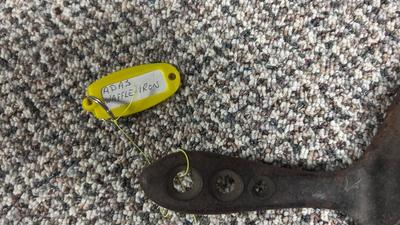 HIBBARD CAST IRON WAFFLE MAKER AND A FUEL JUG TO KEEP THE WAFFLES COOKING