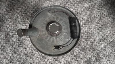 HIBBARD CAST IRON WAFFLE MAKER AND A FUEL JUG TO KEEP THE WAFFLES COOKING