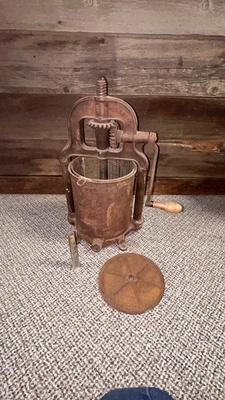 ANTIQUE SAUSAGE AND FRUIT PRESS