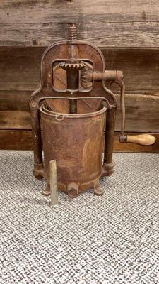 ANTIQUE SAUSAGE AND FRUIT PRESS