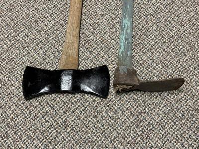 DOUBLE BIT AXE AND AN ADZE