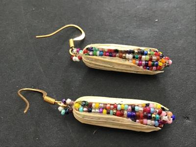 Glass Bead corn Earrings