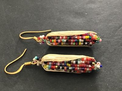 Glass Bead corn Earrings