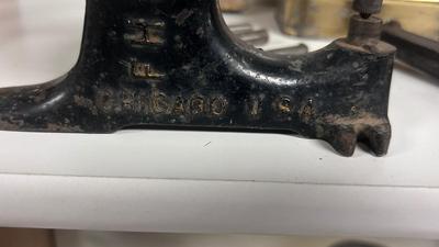 RIVET TOOLS. PUNCHES, COPPER RIVETS, OLD HAMMERS