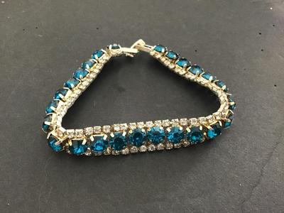 Blue Rhinestone Bracelet