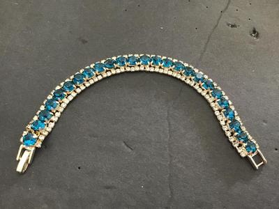 Blue Rhinestone Bracelet