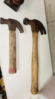 WOOD PLANE AND HAMMERS