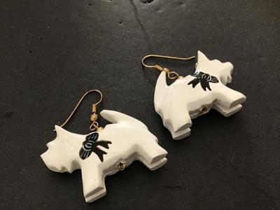 Vintage Scottie Dog Earrings