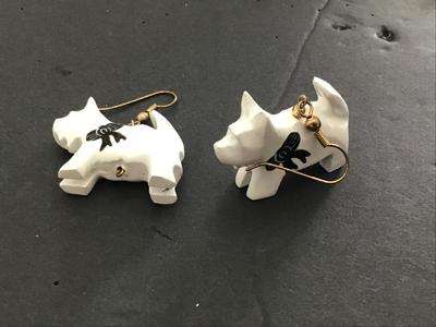 Vintage Scottie Dog Earrings