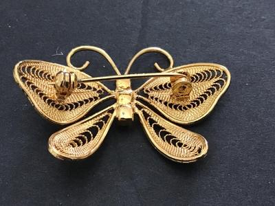 Filagree Butterfly Brooch