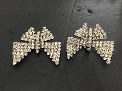 Gorgeous Large Rhinestone Buterfly Shoe Clips