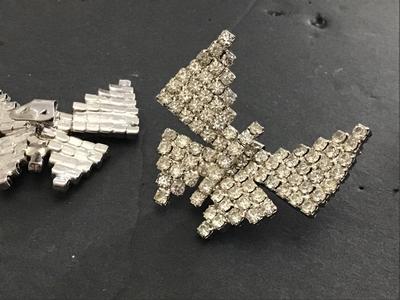 Gorgeous Large Rhinestone Buterfly Shoe Clips