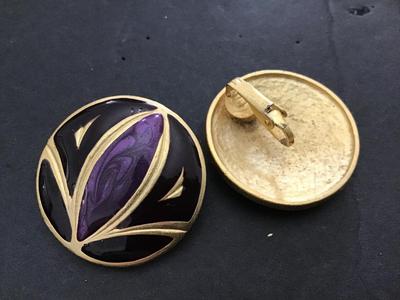 Beautiful Large Enamel Earrings