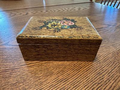 CEDAR BOX WITH BRASS ACCENTS AND OTHER WOODEN BOX