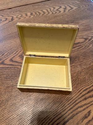 CEDAR BOX WITH BRASS ACCENTS AND OTHER WOODEN BOX