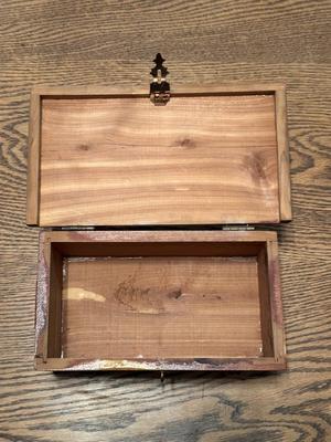 WOODEN AND TIN BOXES