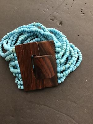 Beautiful handmade turquoise type bead bracelet