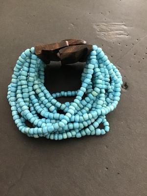 Beautiful handmade turquoise type bead bracelet