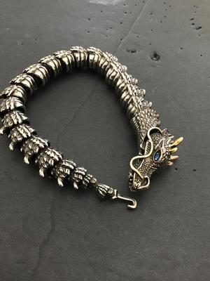 Sale Photo Thumbnail #162: Very nice Silvertone dragon bracelet. Please see attached photos.