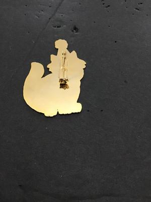 Sale Photo Thumbnail #227: Very cute multicolored, meow cat brooch. Please see attached photos.
