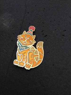 Sale Photo Thumbnail #226: Very cute multicolored, meow cat brooch. Please see attached photos.