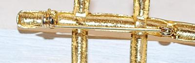 "Tic-Tac-Dough" Style Gold Colored BROOCH (2" x 2")