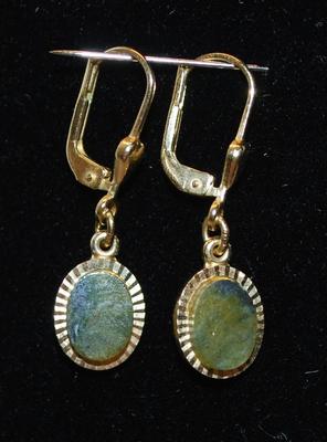 Classic Forest Green Earrings with a French Clasp 1" L