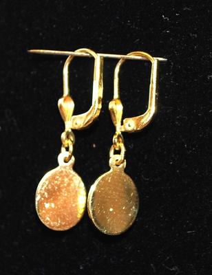 Classic Forest Green Earrings with a French Clasp 1" L