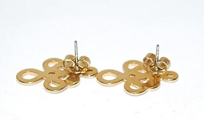 Gold Colored "NOODLES" EARRINGS Set with a Stud Post Clasp