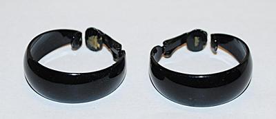 All BLACK Metal EARRINGS Set with Spring Snap Clasp